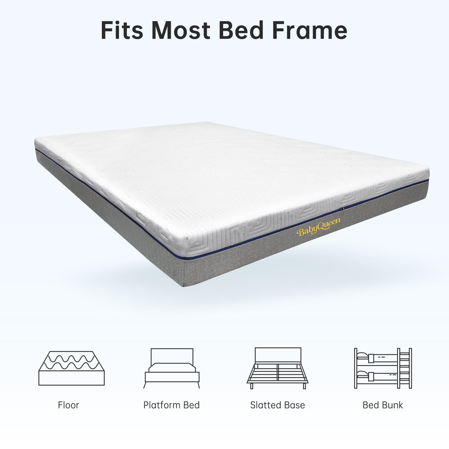 Queen Mattress, Babyqueen 10 inch Queen Size Memory Foam Mattress in Box, Adult