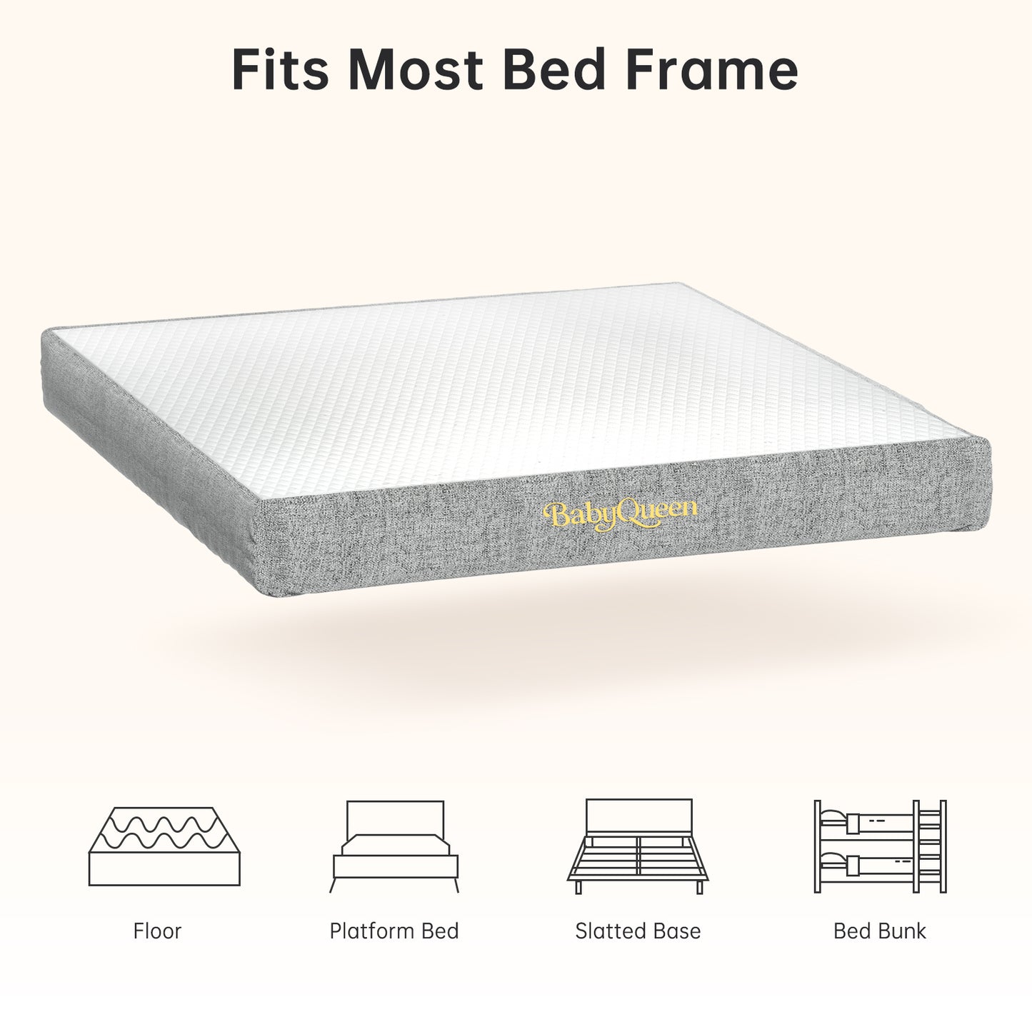 Babyqueen 8 inch Medium Twin Size Gel Memory Foam Mattress in a Box