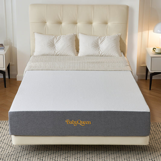 Babyqueen Full Mattress 8 inch Full Size Gel Memory Foam Mattress in a Box, Edge Support & Pressure Relieving, Medium Comfort, Motion Isolation for Silent Night Sleep
