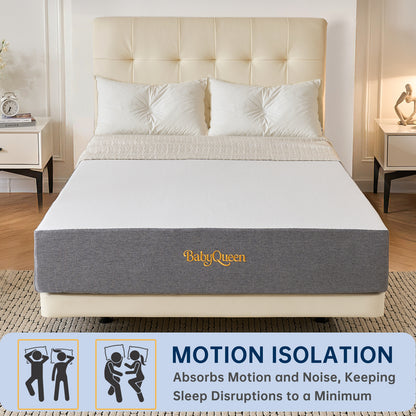 Babyqueen Full Mattress 6 inch Gel Memory Foam Mattress, Medium Firm for Edge Support & Pressure Relief, Motion Isolation, CertiPUR-US Certified