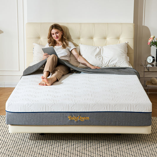 Babyqueen Queen Mattress 12 inch Queen Size Memory Foam Bed Mattress in Box, Adult Motion Isolation for Cooler Sleeping