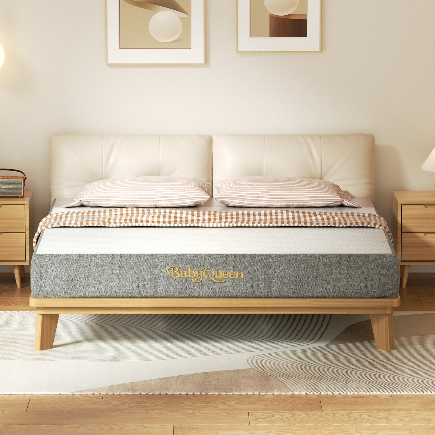 Babyqueen 8 inch Medium Twin Size Gel Memory Foam Mattress in a Box
