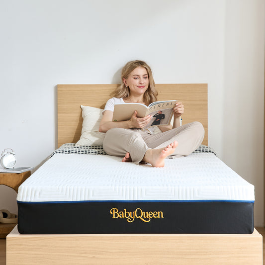 Babyqueen Twin Size Mattress 8" Memory Foam Mattress Queen Mattress in a Box, Medium Feel, Breathable Cooling Layers, Certified Safe Materials