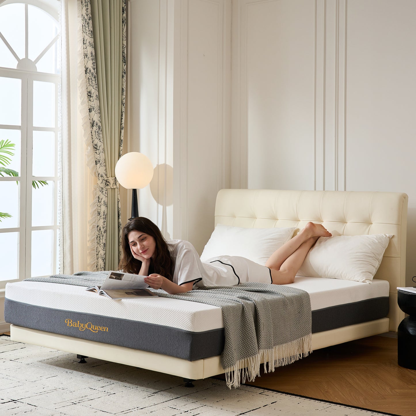 Babyqueen Queen Size Mattress 10" Gel Memory Foam Mattress Queen with Removable Cover Cooling and Pressure Relief Medium Firm Mattresses CertiPUR-US Bed in a Box