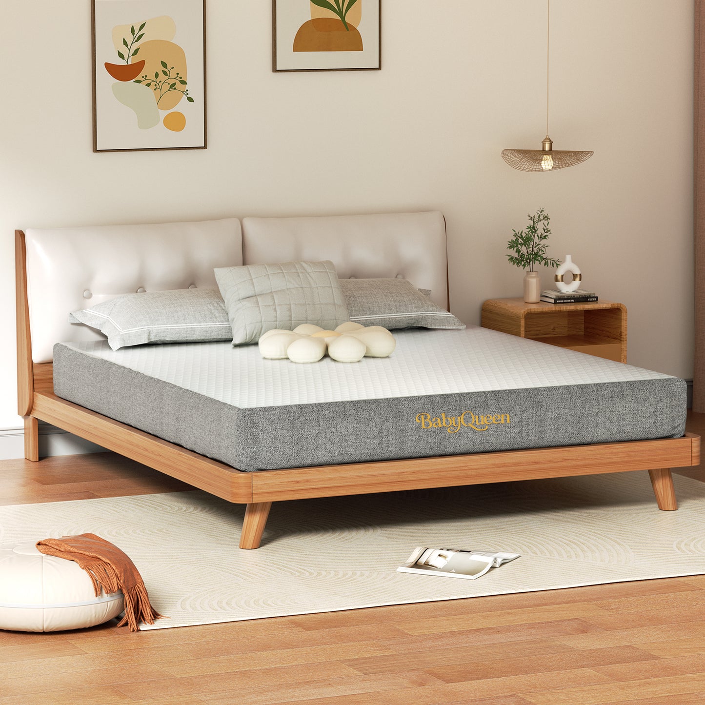 Babyqueen 8 inch Medium Twin Size Gel Memory Foam Mattress in a Box