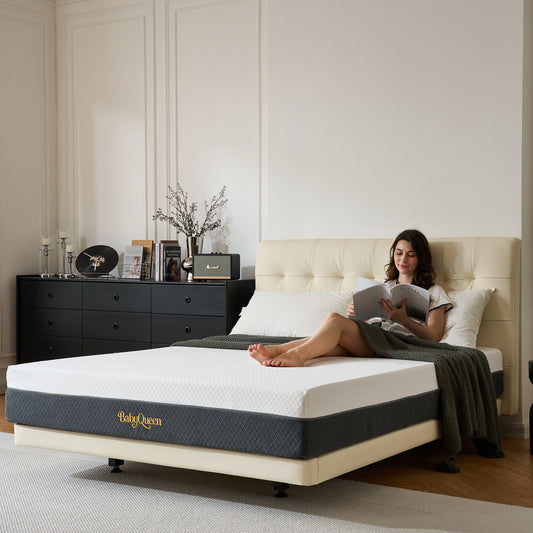Babyqueen Twin Mattress in a Box 10 Inch Gel Memory Foam Mattress Twin Size for Cool Night & Pressure Relief, Bedroom Medium Firm Mattresses with Motion Isolating, Breathable Fabric