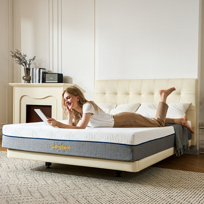Babyqueen Queen Mattress 12 inch Cooling Gel Memory Foam Mattress in a Box, Edge Support & Motion Isolation, CertiPUR-US Certified