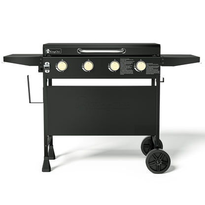 KingChii 5-Burner 38" Propane Griddle with Hard Cover for Camping, Tailgating, BBQ, Parties, Backyard & Patio