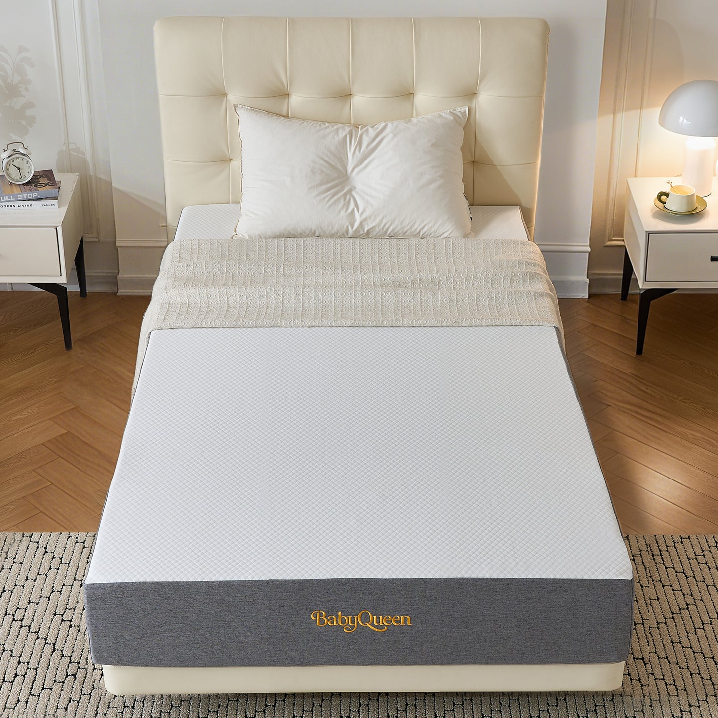 Babyqueen Mattress 6 inch Twin Gel Memory Foam Mattress for Bunk Beds & Trundles, Fiberglass Free, High Density Support & CertiPUR-US Certified