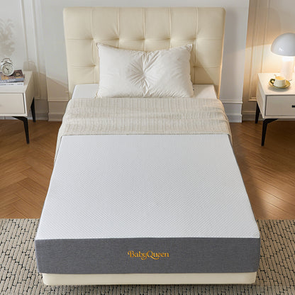 Babyqueen Mattress 6 inch Twin Gel Memory Foam Mattress for Bunk Beds & Trundles, Fiberglass Free, High Density Support & CertiPUR-US Certified