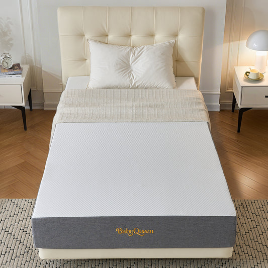 Babyqueen Twin Mattress 6 inch Twin Size Gel Memory Foam Mattress in a Box, Edge Support & Pressure Relieving, Medium Comfort, Motion Isolation for Silent Night Sleep