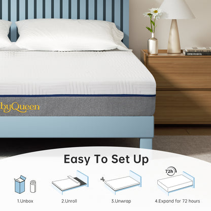 Queen Mattress, Babyqueen 10 inch Queen Size Memory Foam Mattress in Box, Adult