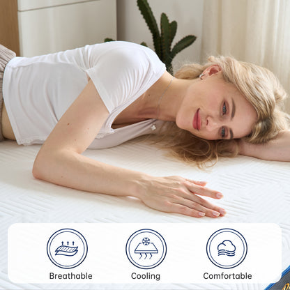 Babyqueen Full Size Mattress 6" Medium Firm Gel Memory Foam Mattress Full for Pressure Relief, Bed in a Box, Breathable Cooling Layers, Certified Safe Materials