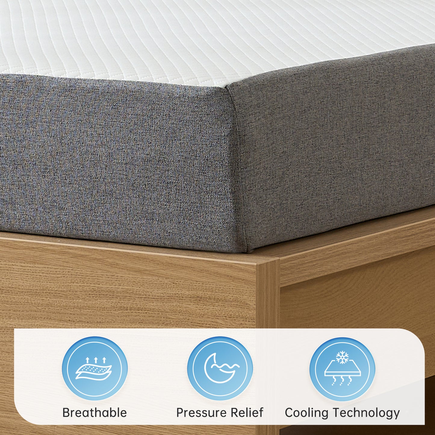 Babyqueen 8 inch Medium Twin Size Gel Memory Foam Mattress in a Box