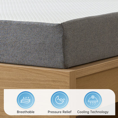 Babyqueen 8 inch Medium Twin Size Gel Memory Foam Mattress in a Box