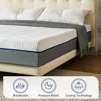 Babyqueen Queen Mattress 12 inch Cooling Gel Memory Foam Mattress in a Box, Edge Support & Motion Isolation, CertiPUR-US Certified