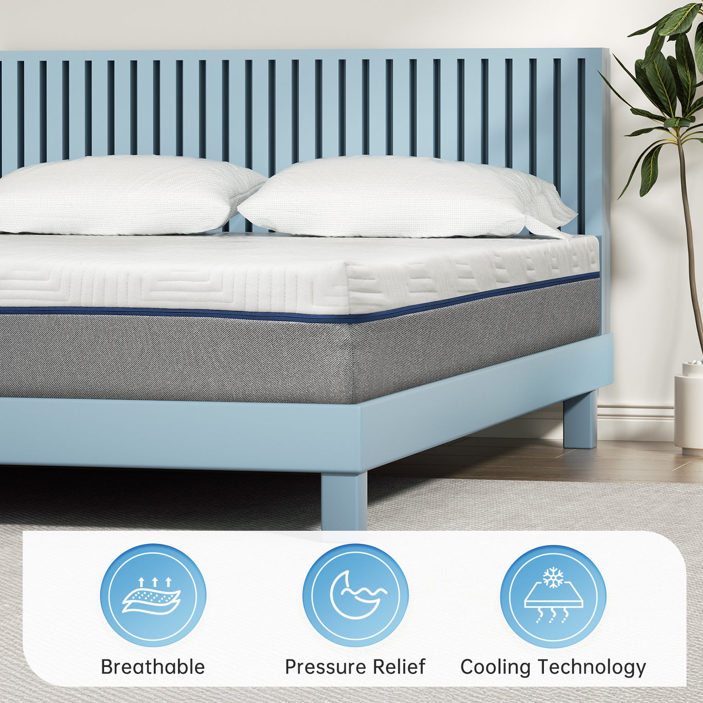 Queen Mattress, Babyqueen 10 inch Queen Size Memory Foam Mattress in Box, Adult