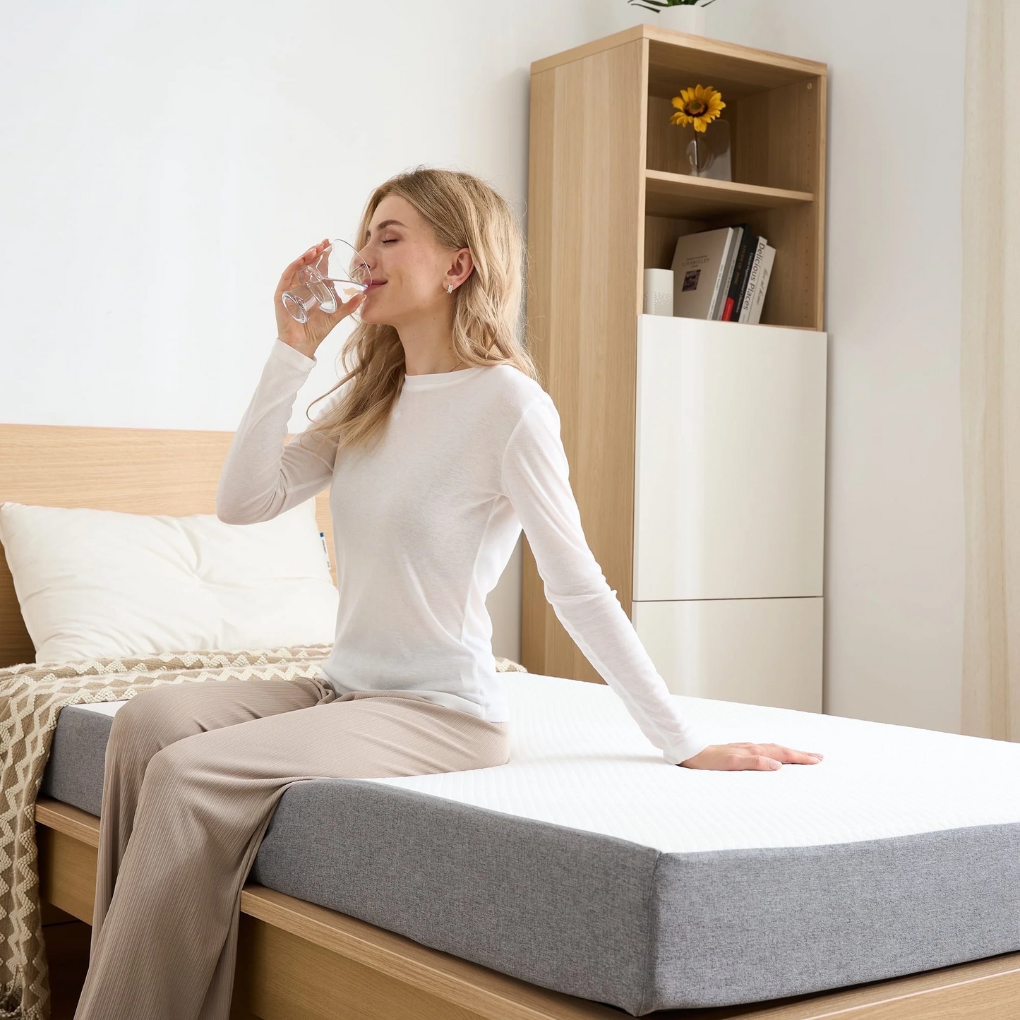 Babyqueen Full Mattress 6 inch Full Size Gel Memory Foam Mattress in a Box, Edge Support & Pressure Relieving, Medium Comfort, Motion Isolation for Silent Night Sleep