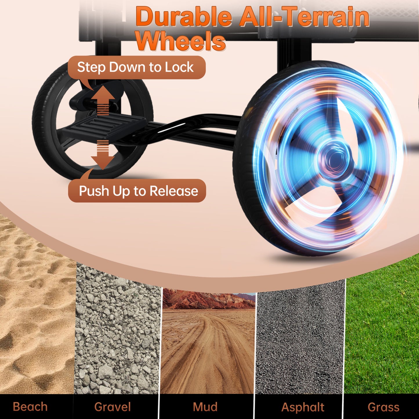 Vipsafe Foldable Wagon Stroller for 2 Kids, Multifunctional Wagon with Detachable Canopy, Adjustable Handlebars, Removable Seats, and Easy Storage