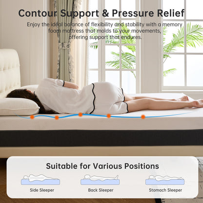 Babyqueen 12 inch Queen Mattress, Cooling Gel Memory Foam & Medium Comfort Queen Size Mattress in a Box, Motion Isolation & Pressure Relief, CertiPUR-US Certified