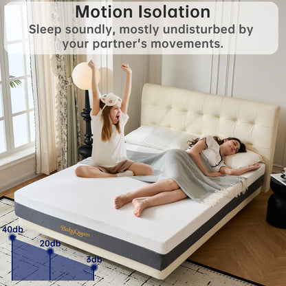 Babyqueen 10 inch King Mattress, Cooling Gel Memory Foam & Medium Comfort King Size Mattress in a Box, Motion Isolation & Pressure Relief, CertiPUR-US Certified