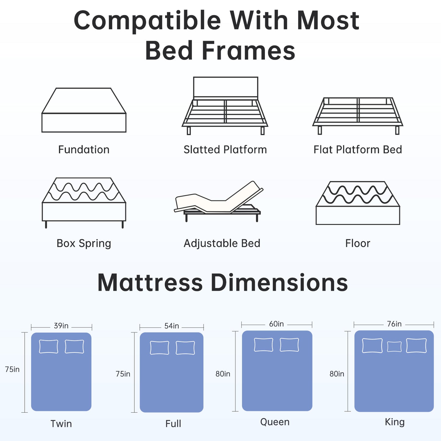 BABYQUEEN Twin Size Mattress 10" Gel Memory Foam Mattress Twin with Washable Cover, Cooling and Pressure Relief, Medium Firm, CertiPUR-US Certified Bed in a Box