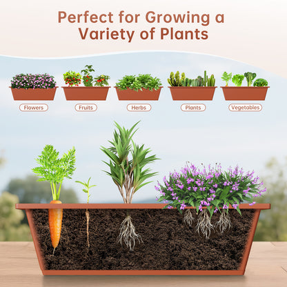 Vipsafe 4FT 5-Tier Vertical Garden Bed, Ideal for Indoor/Outdoor Use, Brown,19.7" x 21.3" x 44.5"