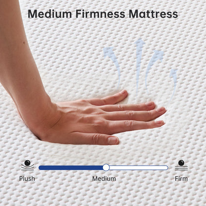 Full Mattress, Babyqueen 12" Hybrid Innerspring Mattress in a Box, Medium Plush Mattress with Motion Isolation