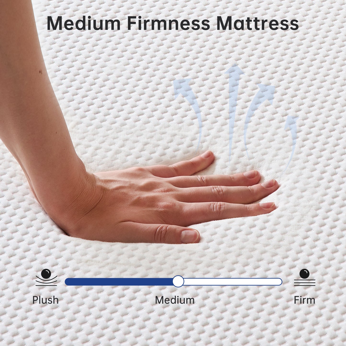 Babyqueen Queen Size Mattress 10" Gel Memory Foam Mattress Queen with Removable Cover Cooling and Pressure Relief Medium Firm Mattresses CertiPUR-US Bed in a Box